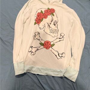 Wildfox Mint Hoodie with Floral Design